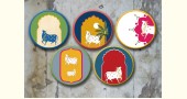 shop Hand Painted Wall Plate (Set of 5)-Pichwai