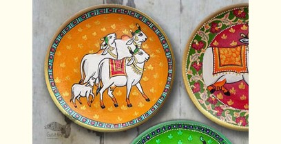 Art for Desserts | Hand Painted Wall Plate (Set of 5) - Pichwai Art