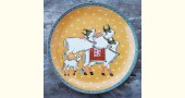 shop Hand Painted Wall Plate - Pichwai Cows