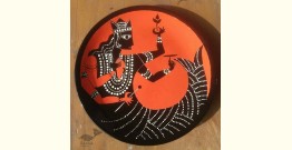 Art for Desserts | Hand Painted Wall Plate - Indian God with Dot Art