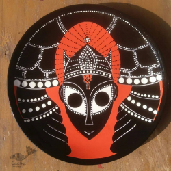 Art for Desserts | Hand Painted Indian God - Wall Plate with Dot Art 