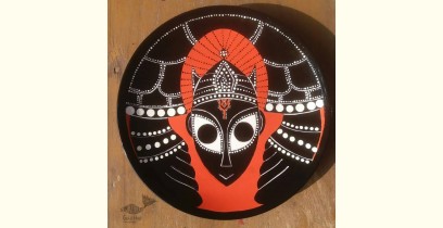 Art for Desserts | Hand Painted Indian God - Wall Plate with Dot Art 