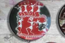 Art for Desserts | Hand Painted Wall Plate (Set of 5) -  Indian Tribal Art 