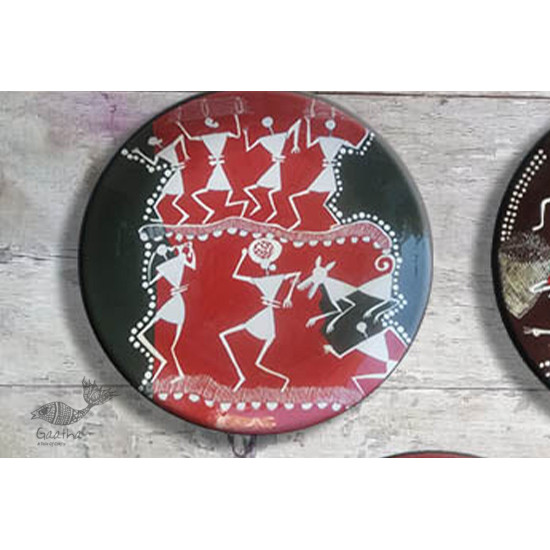 shop Hand Painted Wall Plate  -  Indian Tribal Art 