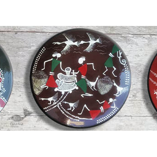 shop Hand Painted Wall Plate  -  Indian Tribal Art 