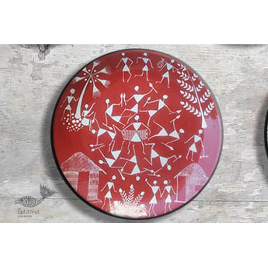 shop Hand Painted Wall Plate  -  Indian Tribal Art 