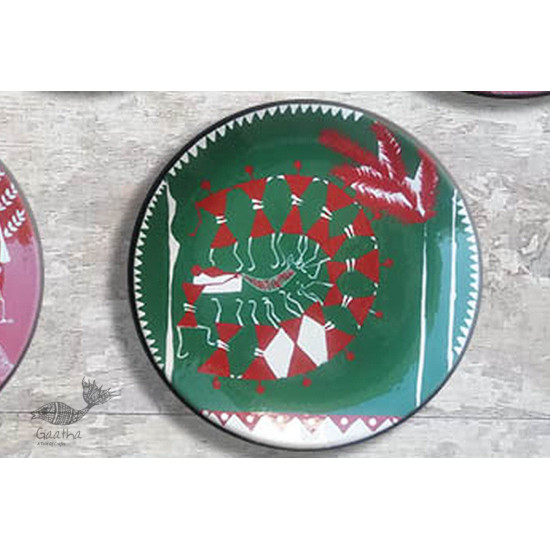 shop Hand Painted Wall Plate  -  Indian Tribal Art 