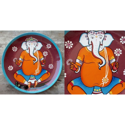 Art for Desserts | Hand Painted Wall Plate -  Ganesha