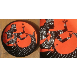 Art for Desserts | Hand Painted Wall Plate - Indian God with Dot Art