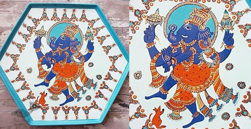 shop Hand Painted Indian God - Kalamkari DANCING GANESHA