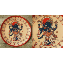 Art for Desserts | Hand Painted Wall Plate - Kalamkari Ganesha