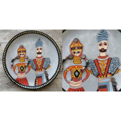 Art for Desserts | Hand Painted Wall Plate - King and Queen in Armenian Art