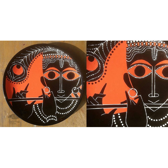 shop Hand Painted Wall Plate - krishna