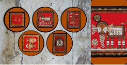 Art for Desserts | Hand Painted Wall Plate (Set of 5) -  Orissa