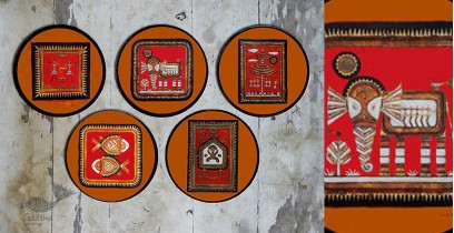 Art for Desserts | Hand Painted Wall Plate (Set of 5) -  Orissa
