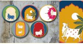 shop Hand Painted Wall Plate (Set of 5)-Pichwai