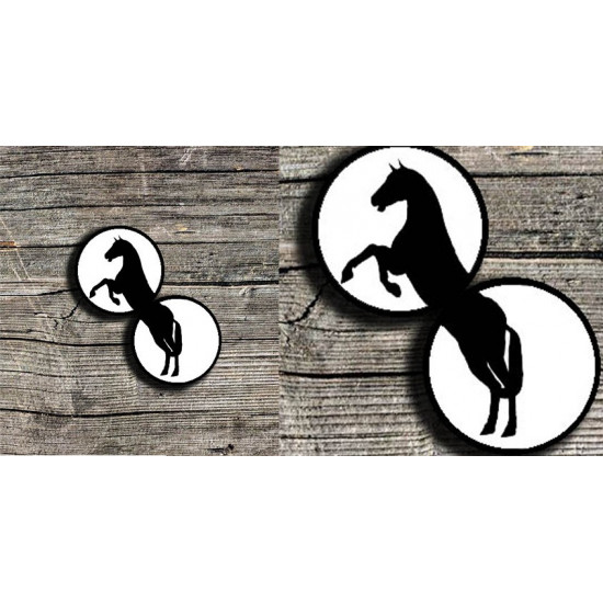 shop Hand Painted Wall Plates (Set of 2) -  Split Aligator ( Galloping-Horse)