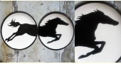 shop Hand Painted Wall Plates (Set of 2) -  Split Aligator ( Horse)