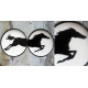 shop Hand Painted Wall Plates (Set of 2) -  Split Aligator ( Horse)