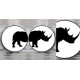 shop Hand Painted Wall Plates (Set of 2) -  Split Aligator ( Rino)