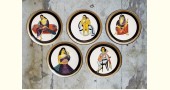 shop Hand Painted Wall Plate (Set of 5) - Kalighat