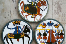 Art for Desserts | Hand Painted Wall Plate (Set of 3) - Kutahya