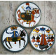 shop Hand Painted Wall Plate (Set of 3) KUTAHYA