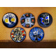 shop Hand Painted Wall Plate (Set of 5) Blue Picasso