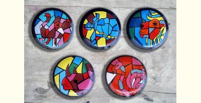 Art for Desserts | Hand Painted Wall Plate (Set of 5) - Broken Pets
