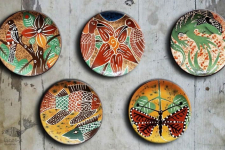 Art for Desserts | Hand Painted Wall Plate (Set of 5) - Costarican 