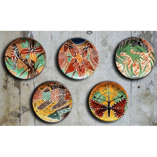 shop Hand Painted Wall Plate (Set of 5) Costarican 