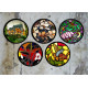 shop Hand Painted Wall Plate (Set of 5) - Glass Mosaic