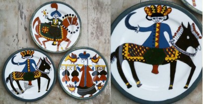 Art for Desserts | Hand Painted Wall Plate (Set of 3) - Kutahya