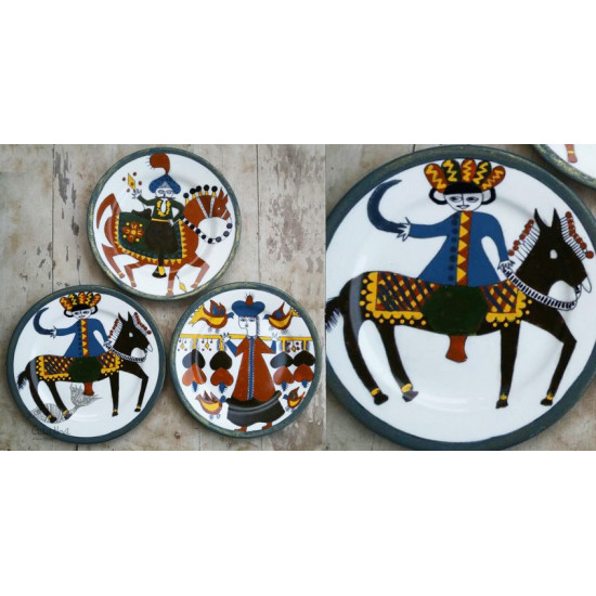 shop Hand Painted Wall Plate (Set of 3) KUTAHYA