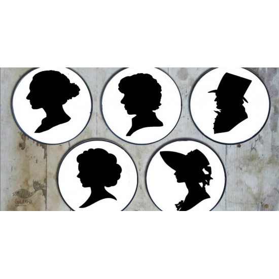 shop Hand Painted Wall Plate (Set of 5) - Cameo