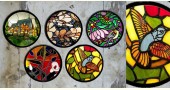 shop Hand Painted Wall Plate (Set of 5) - Glass Mosaic