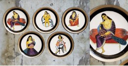 Art for Desserts | Hand Painted Wall Plate (Set of 5) - Kalighat