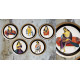 shop Hand Painted Wall Plate (Set of 5) - Kalighat