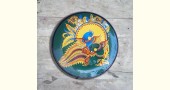 shop hand painted wall plate - Peahen & Peacock