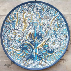 Sajaavat . सजावट | Traditional Kalamkari Hand Painted Wall Plate