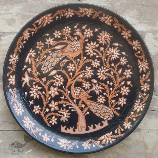 shop hand painted wall plate - kalamkari 