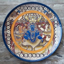 Sajaavat . सजावट | Painted Wall Decor Plate - Indian God