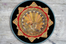 Sajaavat . सजावट | Traditional Kalamkari Design - Hand Painted Wall Plate