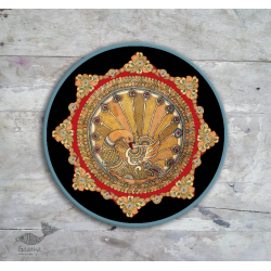 Sajaavat . सजावट | Traditional Kalamkari Design - Hand Painted Wall Plate