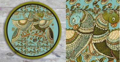 Sajaavat . सजावट | Ceramic Hand Painted Wall Plate -Green