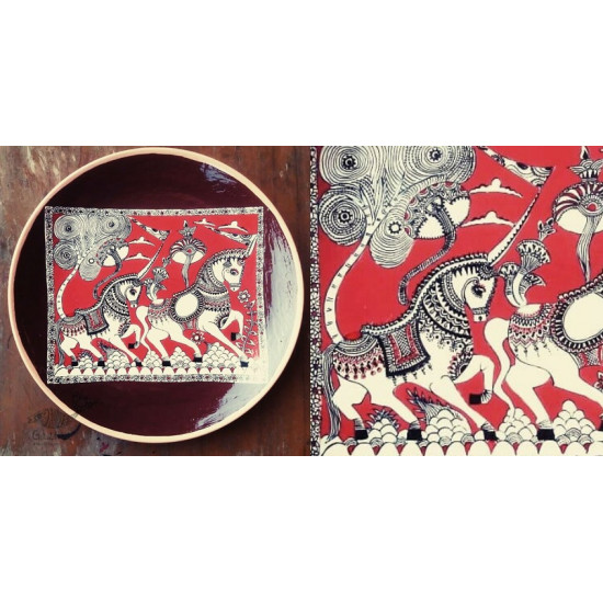 shop hand painted wall plate - kalamkari 