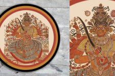 Sajaavat . सजावट | Hand Painted Wall Plate -Durga