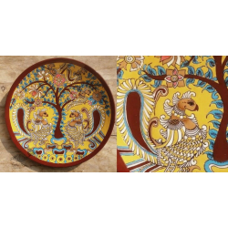 Sajaavat . सजावट | Hand Painted Wall Plate - Kalamkari Art