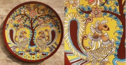 Sajaavat . सजावट | Hand Painted Wall Plate - Kalamkari Art
