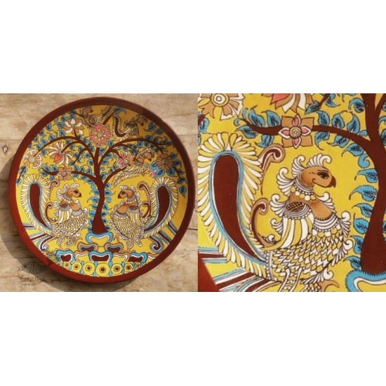 shop hand painted wall plate - kalamkari 